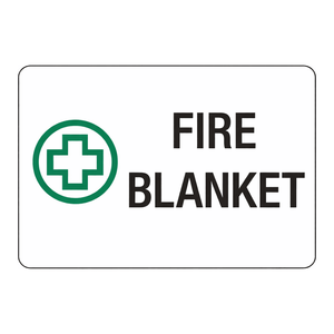 Señal de seguridad Brady Fire Blanket Sign de alta visibilidad y duradera para uso en interiores y exteriores - Product Image 3