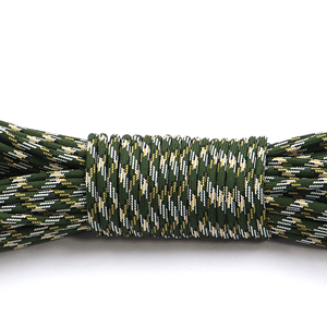 Military Green Camo 4mm Paracord Rope 550 Type Nylon Utility <b>Cord</b> for Camping, Survival, Craft and DIY Use - Product Image 4