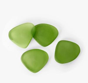 Posavasos Modernos de Resina Ovalados Verdes, Antideslizantes, para Decoración de Mesa, 6 mm de Grosor - Product Image 2