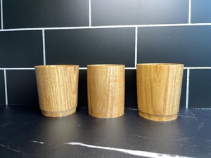 Verre à boire en bois massif fait main de qualité supérieure, réutilisable, gobelet en bois naturel pour la maison, la cuisine, le restaurant, le café - Product Image 1