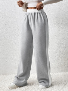 Pantalon de survêtement décontracté pour femme grande taille, taille mi-haute élastique, en coton/polyester respirant et écologique, idéal pour l'hiver et le sport - Product Image 3