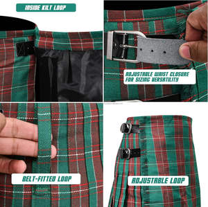 Kilt Escocés Auténtico de Alta Calidad con Patrón de Tartán Nacional Galesa para Hombre, Material de Lana, Tela Personalizada, Gran Venta 2026 - Product Image 5