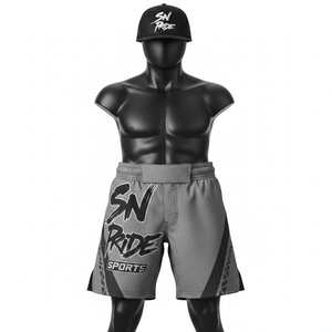 Pantalones Cortos de Lucha para BJJ, Grappling, MMA/Karate, Sublimados, 100% Poliéster, Tela de 140g, Elásticos, Transpirables, Duraderos, con Logotipo Personalizado, Venta al Por Mayor - Product Image 1