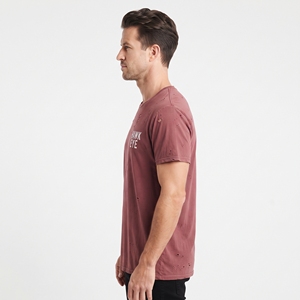 Camiseta de Algodón para Hombre, Estilo Vintage, Lavada, Corte Regular, Informal, Manga Corta, Ropa Urbana - Product Image 4