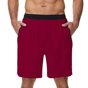 Mens Solid Seamless Lightweight Running Shorts Two <b>Layers</b> Quick-drying Drawstring Closure OEM - Product Image 5