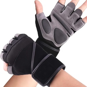 Gants de musculation GAF personnalisés avec logo, haute qualité, antidérapants, à demi-doigts, avec fermeture à lacets, en polyester, pour sports de plein air unisexes - Product Image 3