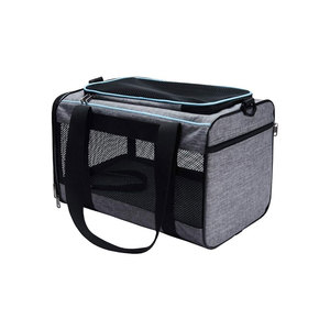 Purple Soft-Sided Pet Carrier With Mesh Panels Zipper Closure Double Handle For <b>Cats</b> - Product Image 4