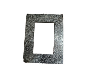 Rectangle Metal Photo <b>Frame</b> with Embossed Floral Pattern <b>Gold</b> Finish Durable Design - Product Image 3