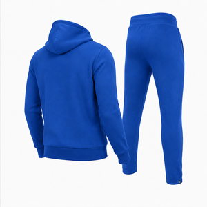 Ensemble de vêtements de sport en molleton doux pour homme, sweat à capuche zippé élégant avec pantalon de jogging assorti, pour un usage quotidien décontracté - Product Image 3