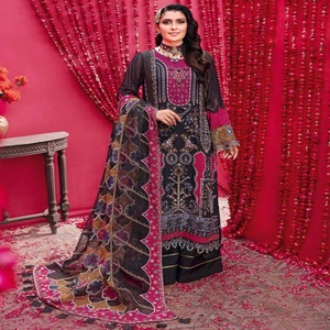 Luxury 3-Piece Chiffon Collection for Weddings & Festivals Elegant Jhoomro Suit Salwar Kameez Dresses Indian Pakistani Riaz Arts - Product Image 3