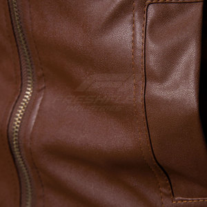 Breathable Wholesale Outdoor Use <b>Winter</b> <b>Leather</b> <b>Jacket</b> Stand Collar Customizable Lightweight Men's High Quality - Product Image 5