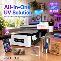 Imprimante UV DTF 6090 60x90cm I3200 avec encre blanche, vernis et autocollants en cristal, machine à plat pour acrylique, verre, bouteilles et coques de téléphone