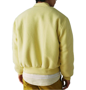 Chaqueta Varsity de Lana para Hombre, Estilo Hip Hop, con Bordado de Letras, Gruesa, Cálida, Talla Grande - Product Image 2