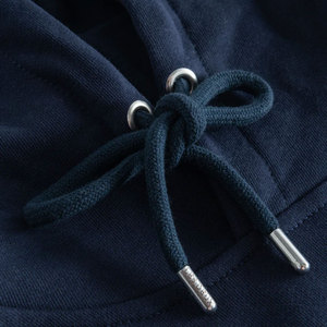 Sudadera con Capucha de Felpa de Algodón Azul Marino para Hombre, Personalizada con Logotipo, de Alta Calidad, Estilo Urbano Informal para Invierno - Product Image 4
