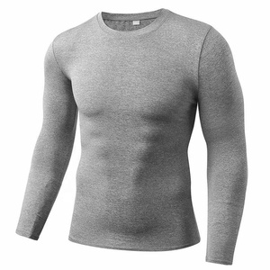 100% coton personnalisé Sublimation imprimé à manches longues Gym Jersey respirant Compression grande taille hommes Rash Guard T-Shirt - Product Image 5