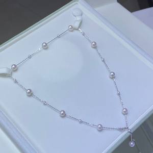 สร้อยคอเงินแท้ S925 ดีไซน์มินิมอล 4-6 ดาว สไตล์อินเทรนด์สำหรับผู้หญิง ประดับมุก สร้อยคอคล้องไหปลาร้า หรูหราเบาๆ ระดับพรีเมียม - Product Image 3