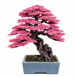Bonsái de Arce Hecho a Mano con Alambre Dorado y Maceta de Porcelana, TINH TAN ART 22/20/15cm, para Regalos Corporativos al por Mayor - Product Image 3