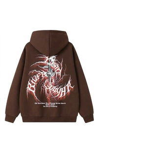 Sweat-shirt à capuche en tricot épais imprimé dessin animé pour garçons, coupe classique, personnalisé, en polyester/coton, pour hommes et femmes - Idéal pour le printemps - Product Image 3