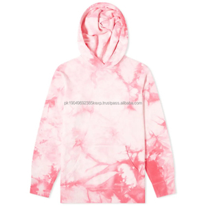 Haute qualité femmes coton pull sweat cravate teinture à capuche coupe ample décontracté 100% coton Jersey sweat à capuche - Product Image 2