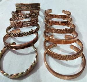 hand wear full copper new custom names or design copper magnetic cuff bracelet new top seller christmas gift - Product Image 4