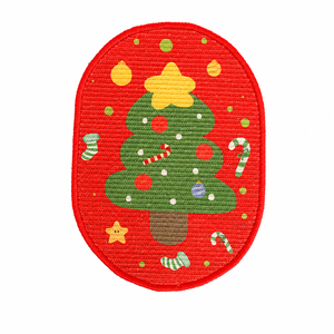 Griffoir pour chat en sisal rouge en forme de sapin de Noël 13,7x18,8 pouces, design personnalisable sûr pour chats d'intérieur - Utilisation toutes saisons Wuji Global - Product Image 1