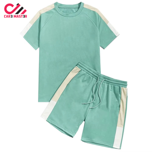 แฟชั่นล่าสุดปี 2026 ชุดลำลองฤดูร้อนสำหรับผู้ชาย เสื้อยืดพิมพ์ลายสีพื้น กางเกงขาสั้น ไซส์ใหญ่ ระบายอากาศได้ดี แห้งเร็ว 100% - Product Image 6