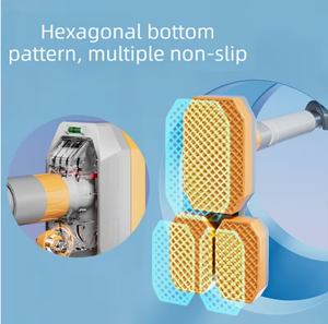 Support de dips réglable en alliage d'aluminium avec poignée orange pour l'entraînement de force à domicile - Product Image 5