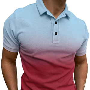 สำหรับผู้ชาย เสื้อเชิ้ตแขนสั้นพิมพ์ลายเจอร์ซีย์แห้งเร็วคอปกสีตัดกันฤดูร้อนลำลองสตรีทแวร์แฟชั่นท็อปส์ - Product Image 2