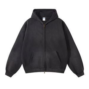 Sweat à capuche pour homme, 100% coton, molleton, pull-over uni, style streetwear, coupe classique, chaud, décontracté, mode hiver, personnalisé - Product Image 6