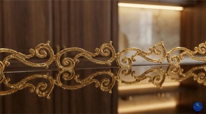 Bandeja de Almacenamiento Rectangular Chapada en Oro, Diseño Clásico, Acabado Pulido, Para Uso en Mesa - Product Image 4