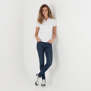 Jeans de Mezclilla Ajustados de Cintura Alta para Mujer, Nueva Llegada Premium, Tejido Elástico Transpirable, Pantalones Retro Casuales a la Moda - Product Image 1
