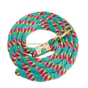 <b>Horse</b> <b>Leads</b> PP Material Soft Solid <b>Lead</b> <b>Rope</b> 2 Meter with Strong Clip Hook Colors Customized Design logo Wholesale Best Price - Product Image 5