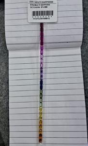 Saphirs multi-couleurs de laboratoire, taille octogonale et émeraude rectangulaire, pour la création de bijoux (bracelets, bagues, colliers), facettés, couleurs mélangées - Product Image 4