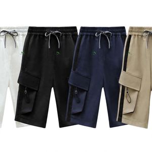 Custom <b>White</b> Black Stripe Cargo <b>Shorts</b> <b>Men's</b> Streetwear Cotton Twill Utility <b>Shorts</b> with Pockets OEM Factory Wholesale - Product Image 6