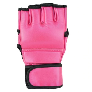 ถุงมือฟิตเนสแบบครึ่งนิ้วสีชมพู MMA PU ป้องกันการบาดเจ็บ ใช้ได้ทุกฤดู - Product Image 2