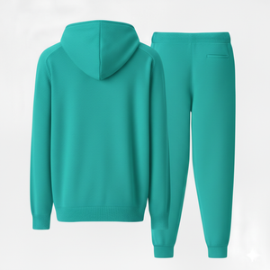 Ensemble de survêtement 2 pièces pour homme, délavé à l'acide, respirant, écologique, avec sweat à capuche athlétique à manches longues, style décontracté et sportif - Product Image 2