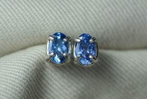 Boucles d'oreilles en Tanzanite naturelle, argent sterling, pierre de naissance de décembre, cadeau pour elle, bijoux élégants et raffinés - Product Image 6