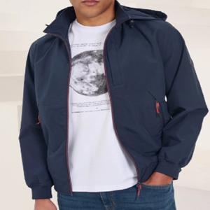 Blouson Bomber en Toile à Capuche Couleur Unie Grande Taille pour Hommes, Manteau d'Hiver Vintage avec Logo Avant pour Adolescents, Chaud et Tendance pour l'Extérieur - Product Image 3