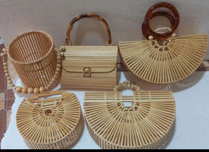 Sacs à main écologiques les plus vendus au Vietnam en jonc de mer et rotin, paniers à fruits et sacs de rangement en bambou tendance - Product Image 2