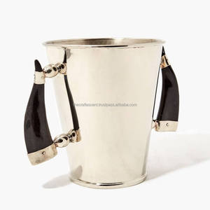 Seau à glace classique en acier inoxydable personnalisé, capacité 3L, motif floral écologique, pour bar et camping - Product Image 1