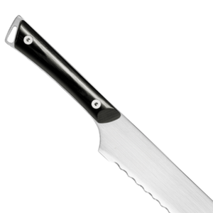 Cuchillo para pan de 9 pulgadas, hoja afilada de acero inoxidable dentada, mango negro, cortador de cocina profesional para cortar pan, pasteles y repostería - Product Image 4
