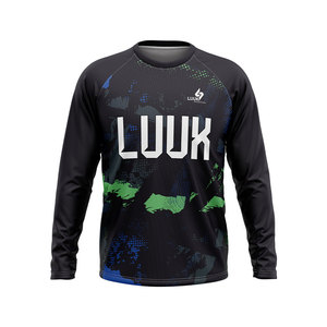 T-shirt d'entraînement athlétique pour homme, coupe classique, 100 % polyester, respirant, antibactérien, manches longues, séchage rapide, vêtements de sport - Product Image 1