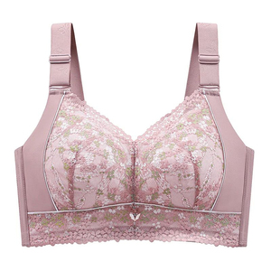 Women's Sexy Full Figure Wire-Free Lace Plus Size <b>Bra</b> Thin Seamless Large Chest Underwear Non-Padded Minimizer Women <b>Bra</b> - Product Image 5
