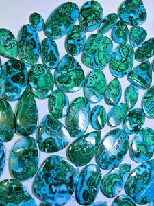 Lote al por mayor de cabujones de crisocola malaquita de gran venta, gemas sueltas de crisocola malaquita curativa - Product Image 3