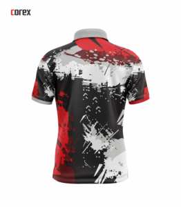 Polo à manches courtes pour homme, imprimé par sublimation, rouge, noir, blanc, gris, décontracté, séchage rapide, tricoté en polyester, vêtements de sport - Product Image 2