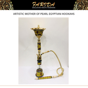 Best Quality Luxury Egyptian Artistic Mother of Pearl & Stainless Steel Gold Plated Decorative <b>Hookahs</b> at Wholesale Market Price - Product Image 6