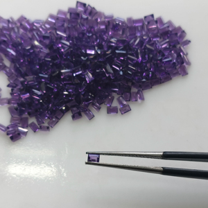 พลอยอะเมทิสต์สีม่วงธรรมชาติจากแอฟริกา ขนาด 3x2 มม. รูปทรงบาแกตต์ คุณภาพดีที่สุด พลอยหลวมสำหรับทำเครื่องประดับ จากร้านเรดเมาน์เทน เจมส์ - Product Image 1