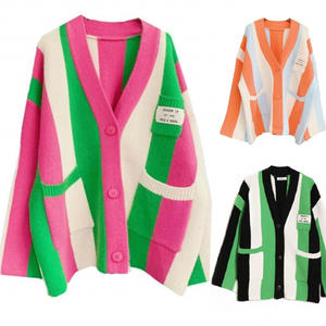 Suéter Cárdigan con Cuello en V de Alta Calidad para Mujer, Abrigo de Punto Fino de Cachemira, Transpirable, para Invierno - Venta al Por Mayor - Product Image 5