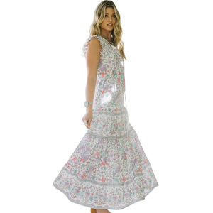 Vestido Largo Maxi con Estampado Floral para Mujer, Ropa de Vacaciones - Product Image 3