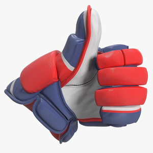 2026 New Unisex Ice Hockey Gloves White <b>Red</b> Full Finger Hook And Loop Closure Polyester <b>Material</b> All Seasons Sports Use - Product Image 2
